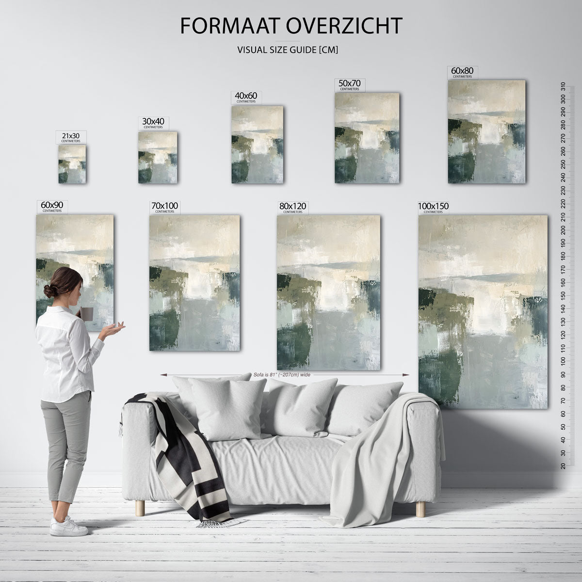 Abstracte landschapsweergave Poster
