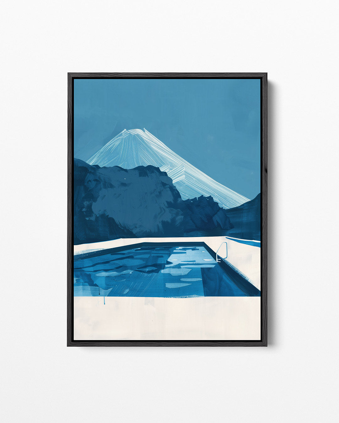 Berg en zwembad Kunstwerk