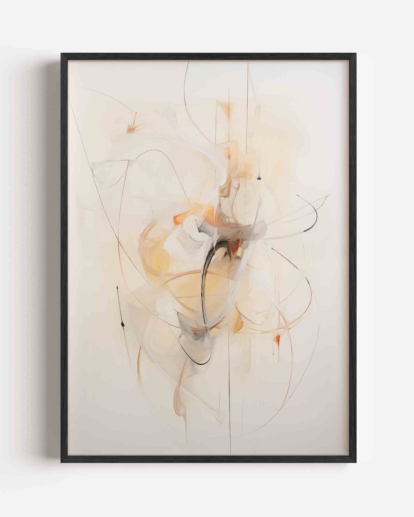 Abstracte lijnen en vormen Poster