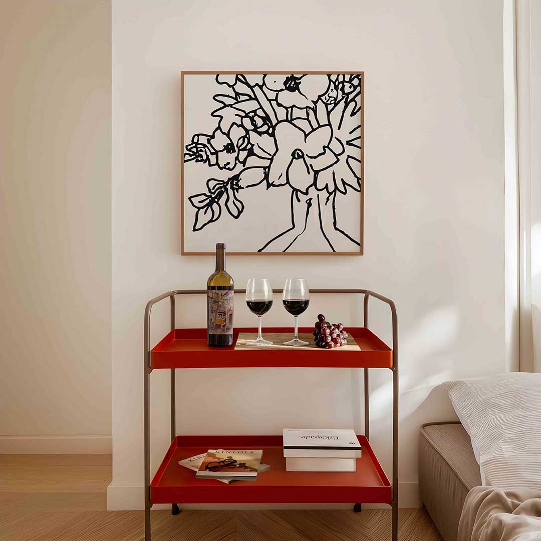 Bloemen in zwart wit Poster