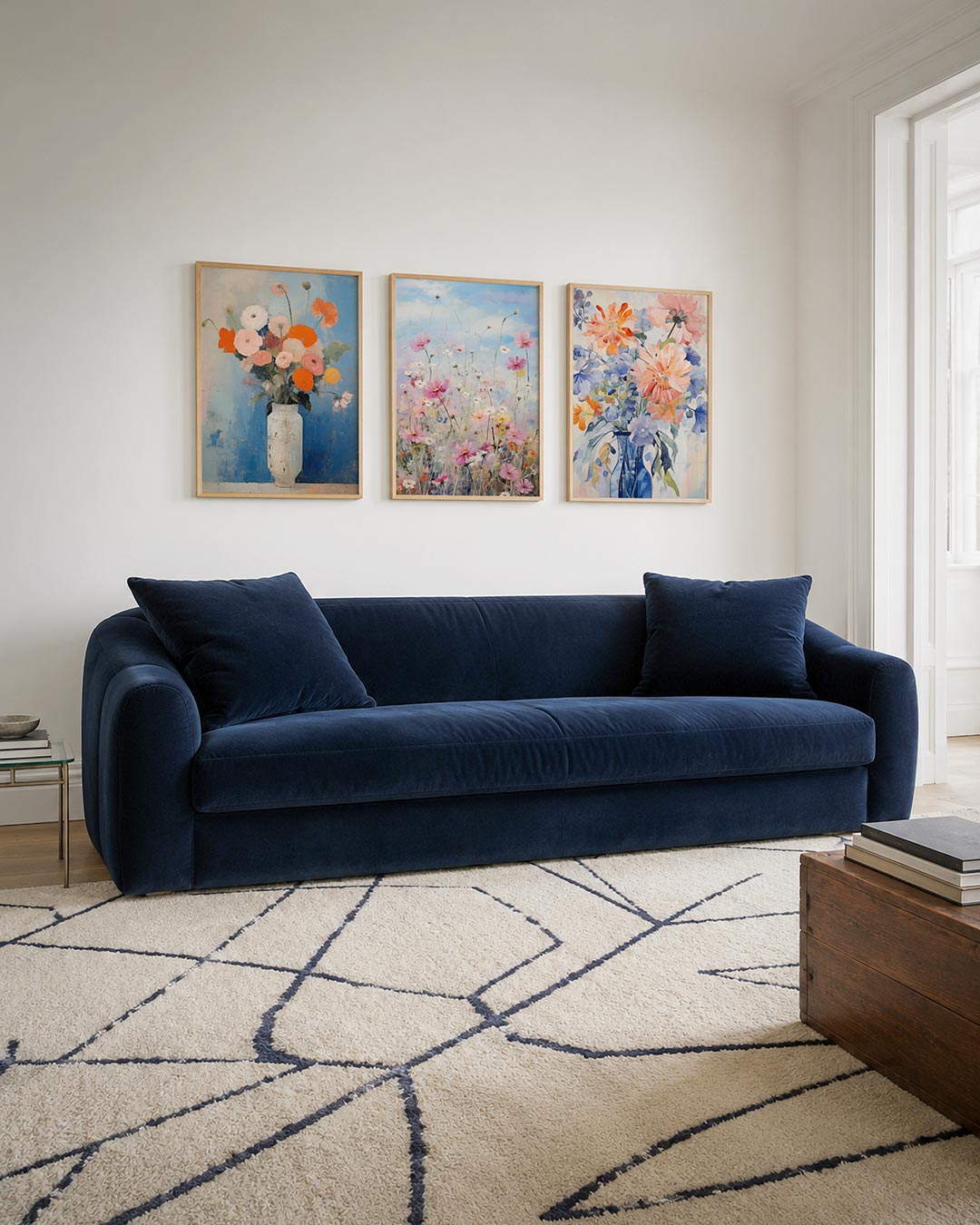 Bloemen en vaas Posterset