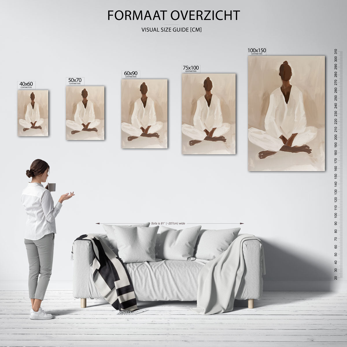 Zittende vrouw Kunstwerk