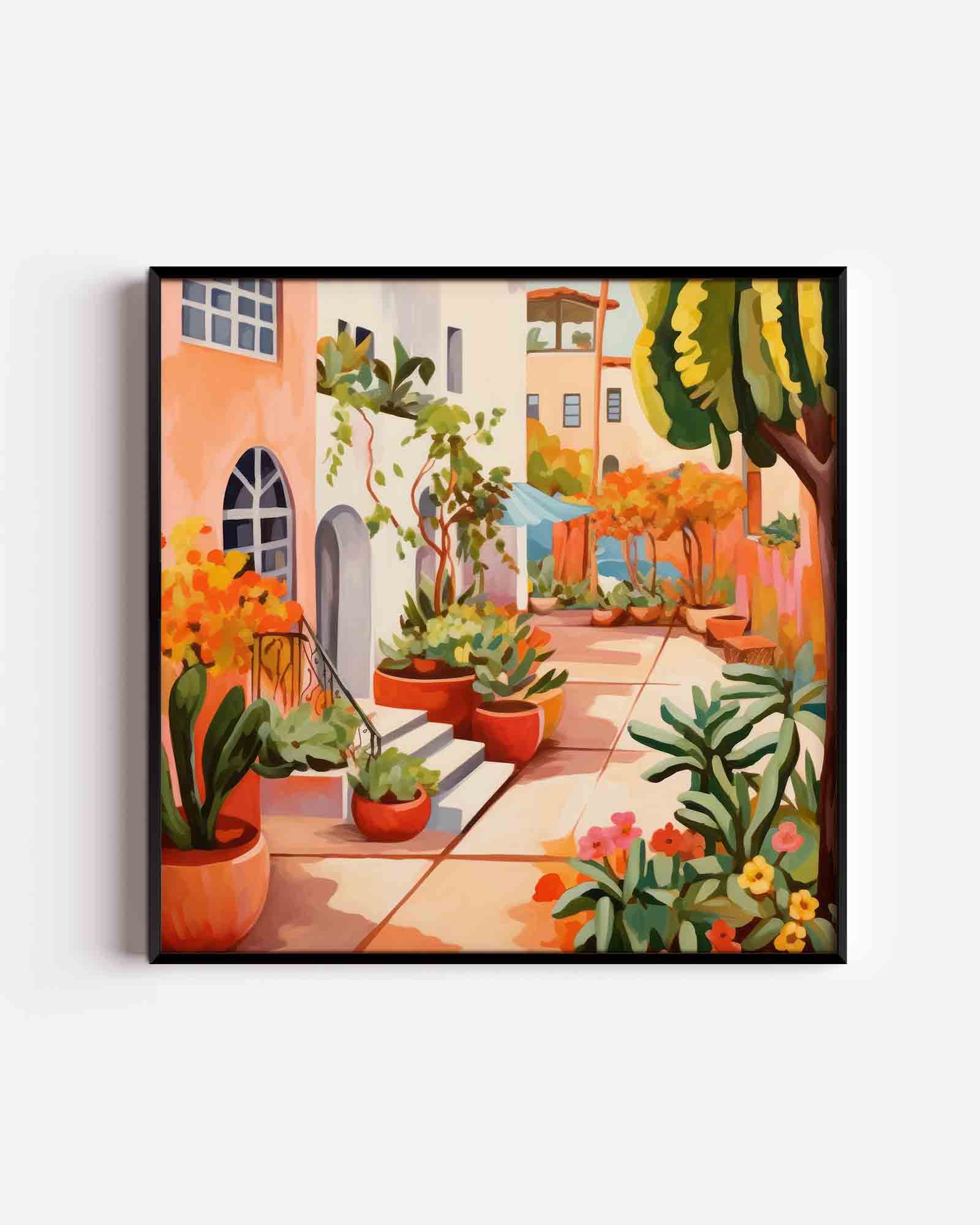Mediterrane tuin Poster