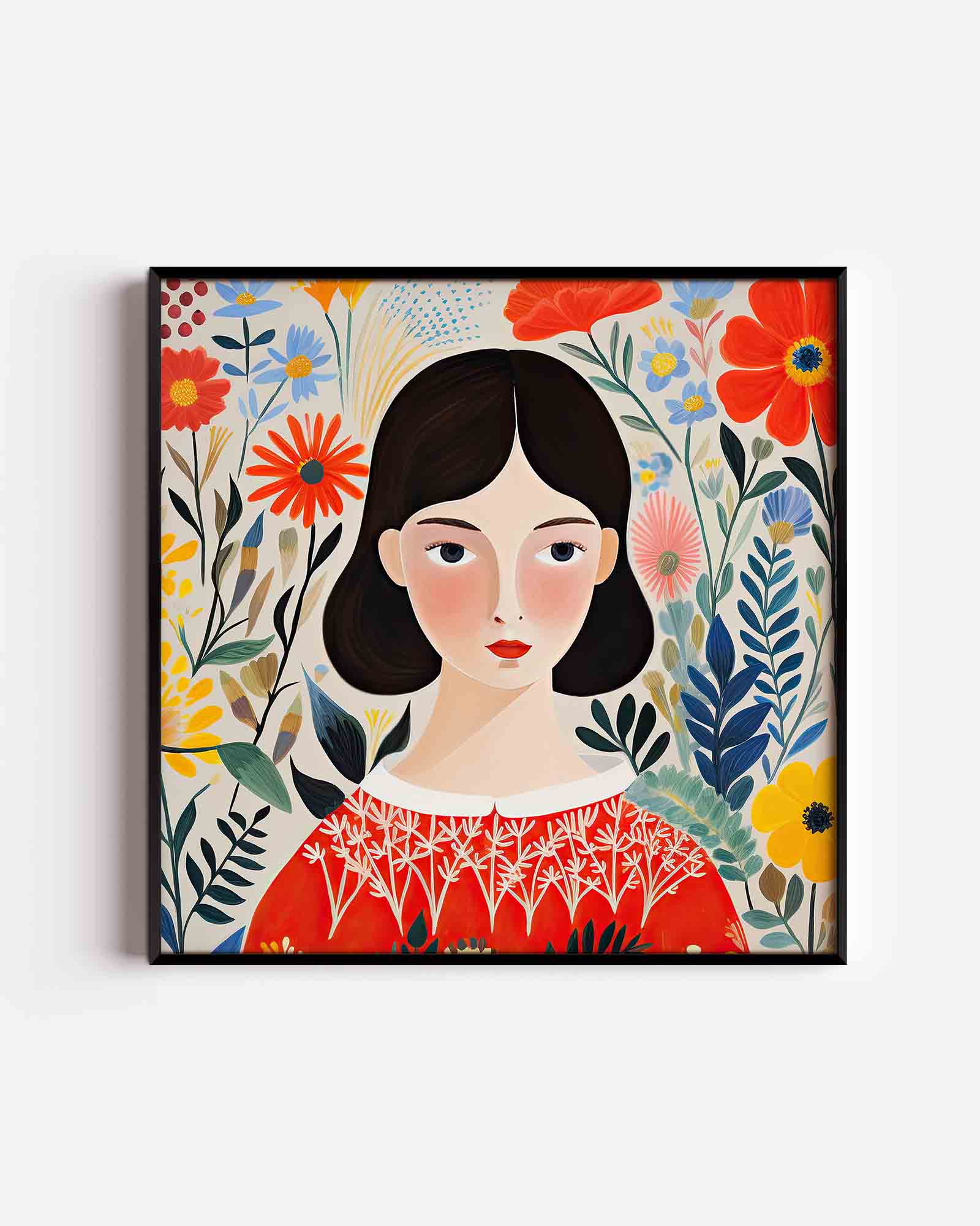 Vrouw met bloemen Poster