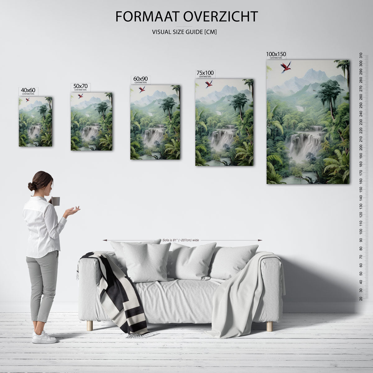 Tropisch landschap Kunstwerk
