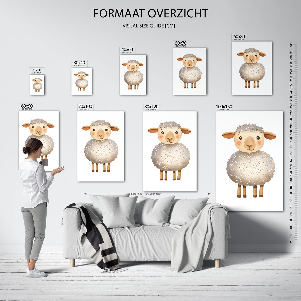 Schattig schaap Poster