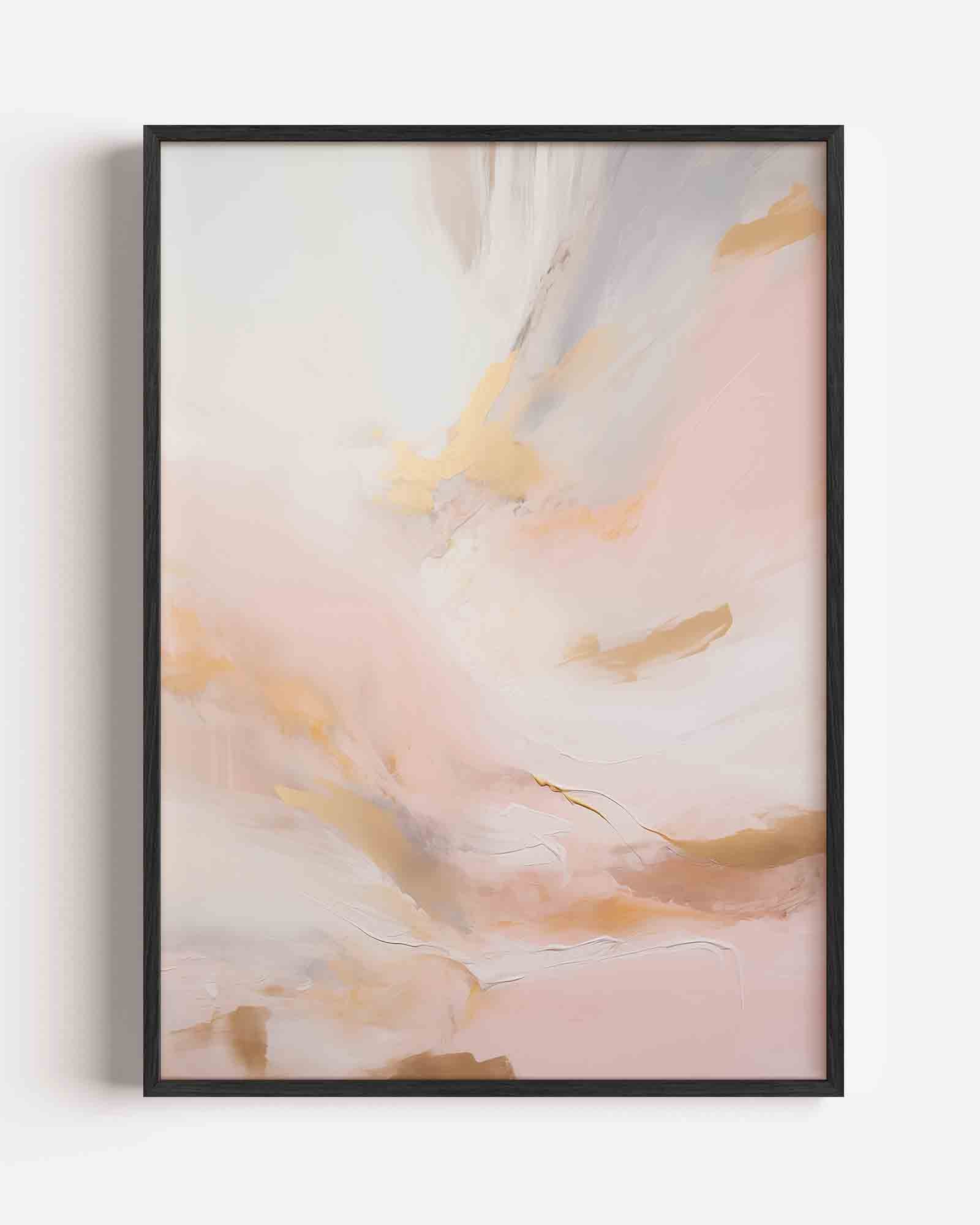Abstracte roze en gouden Poster