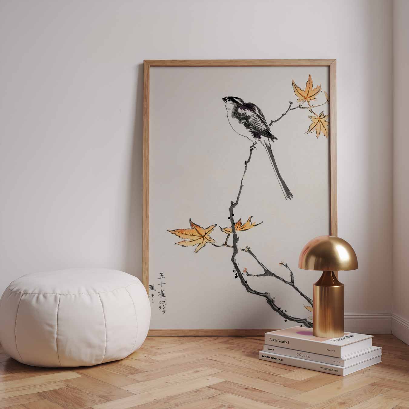 Rustieke Vogel op Herfsttak Poster-WallArtistic