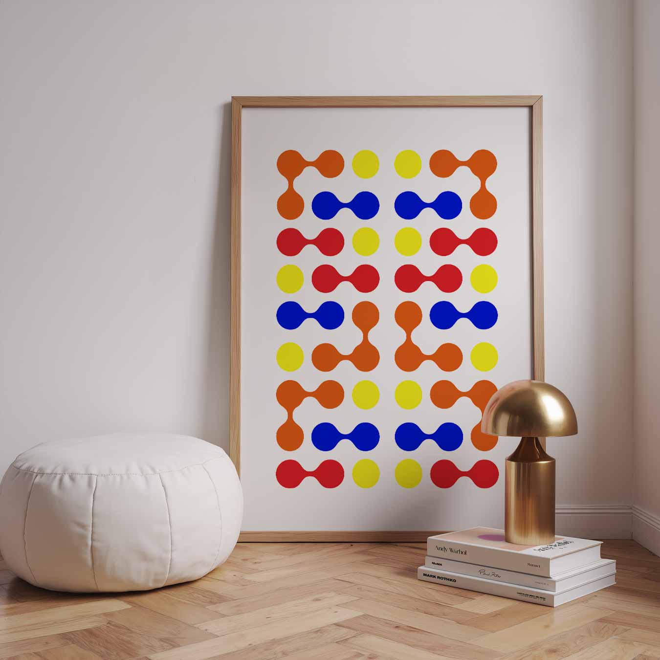 Kleurrijke Abstracte Vormposter-WallArtistic