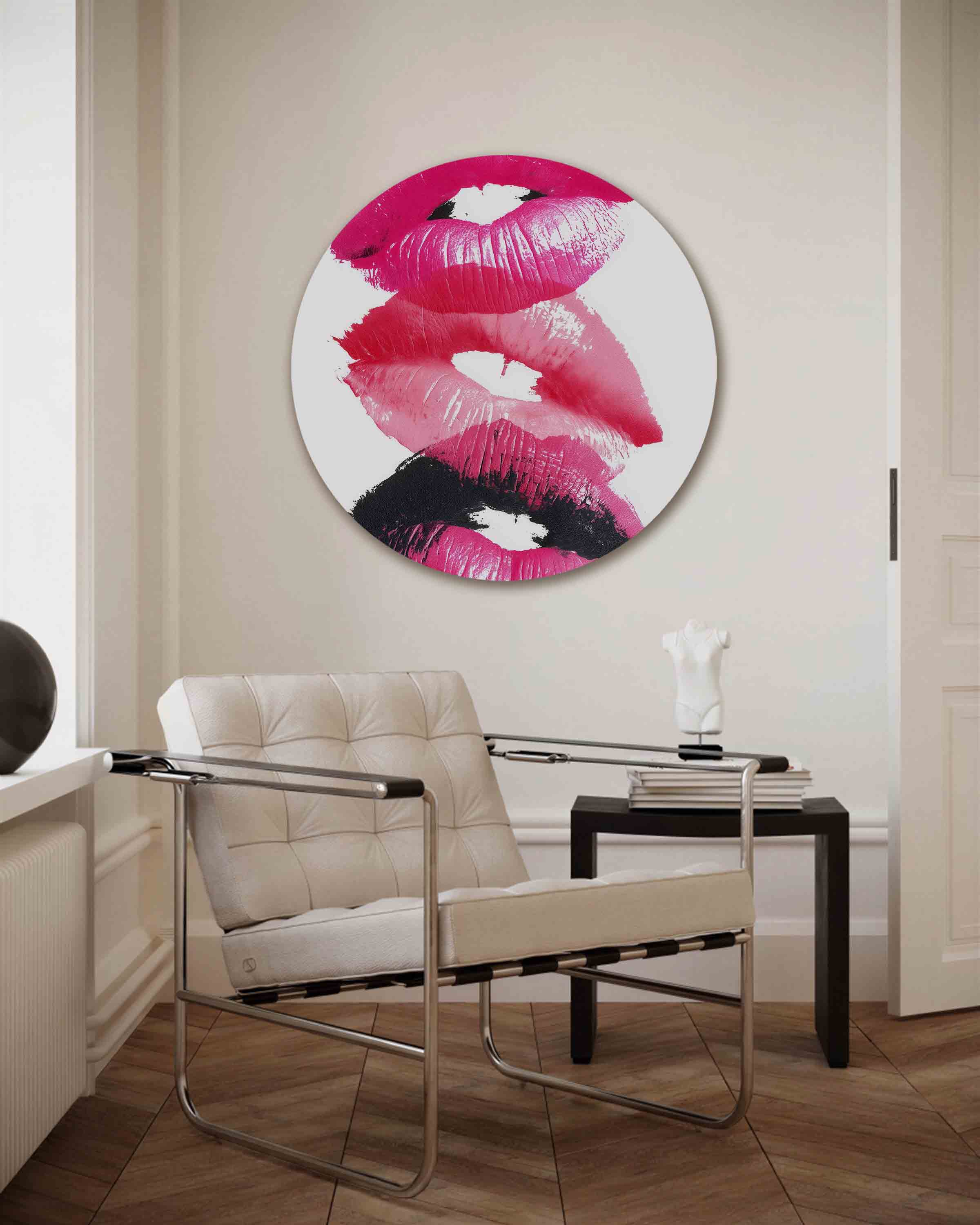 Roze lippen Muurcirkel