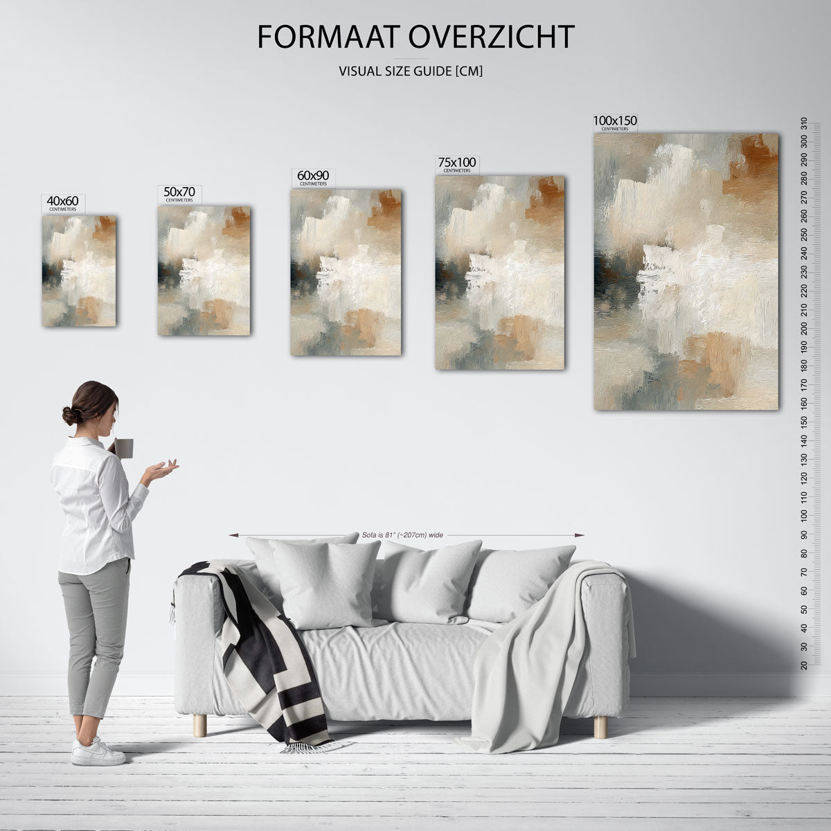 Zachte kleuren harmonie Kunstwerk