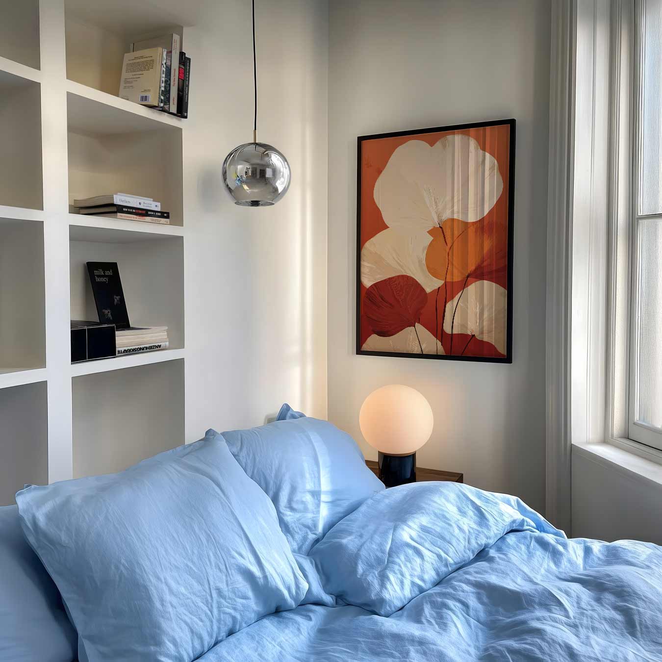Bloemenpracht in Warme Kleuren Poster-WallArtistic