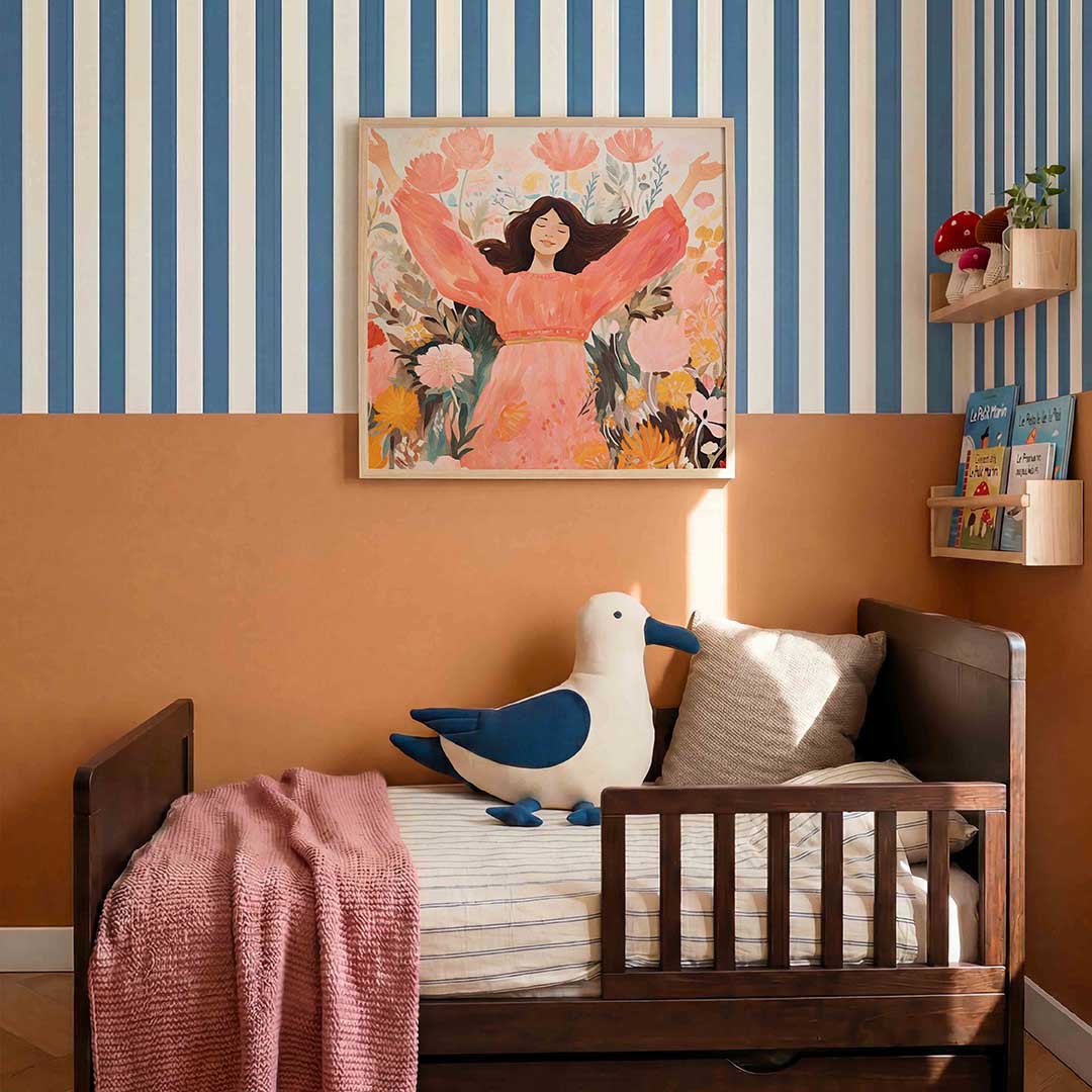 Vrouw in bloemen Poster