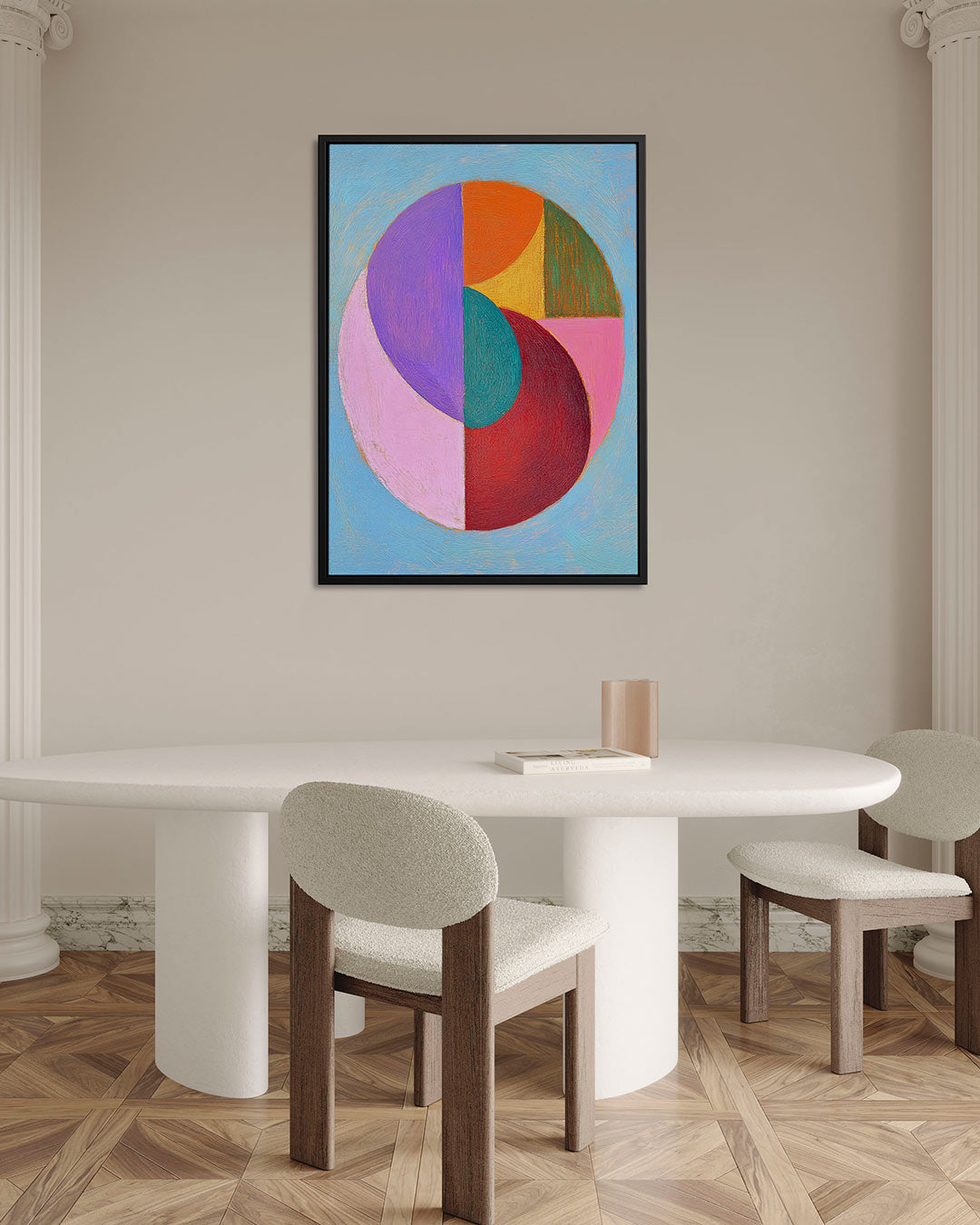 Kleurrijke cirkelvormen Kunstwerk