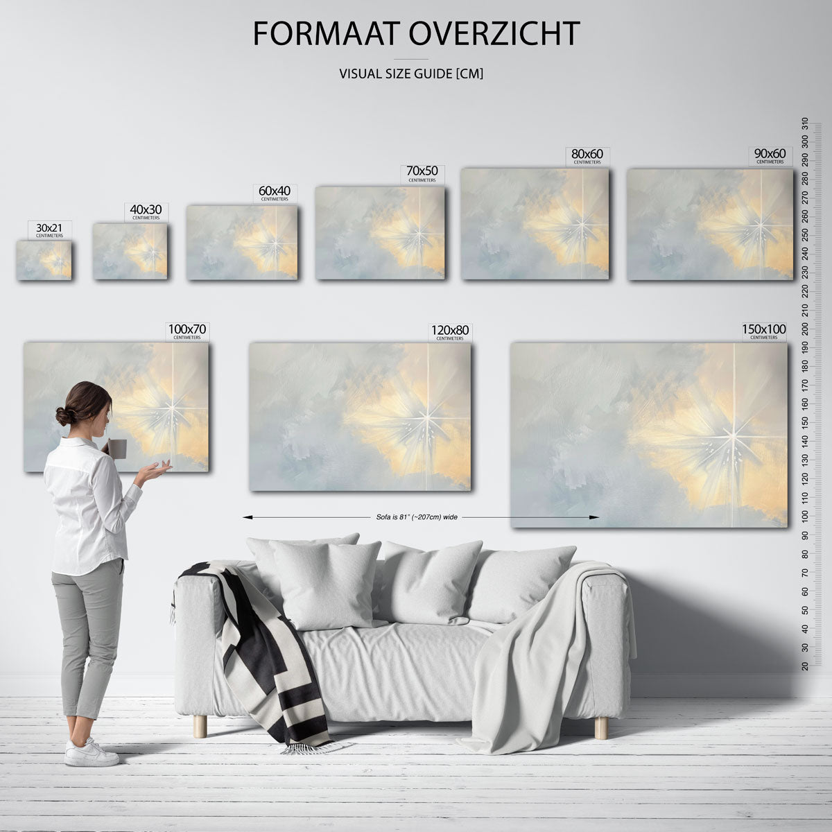 Lichtstraal en schaduw Poster