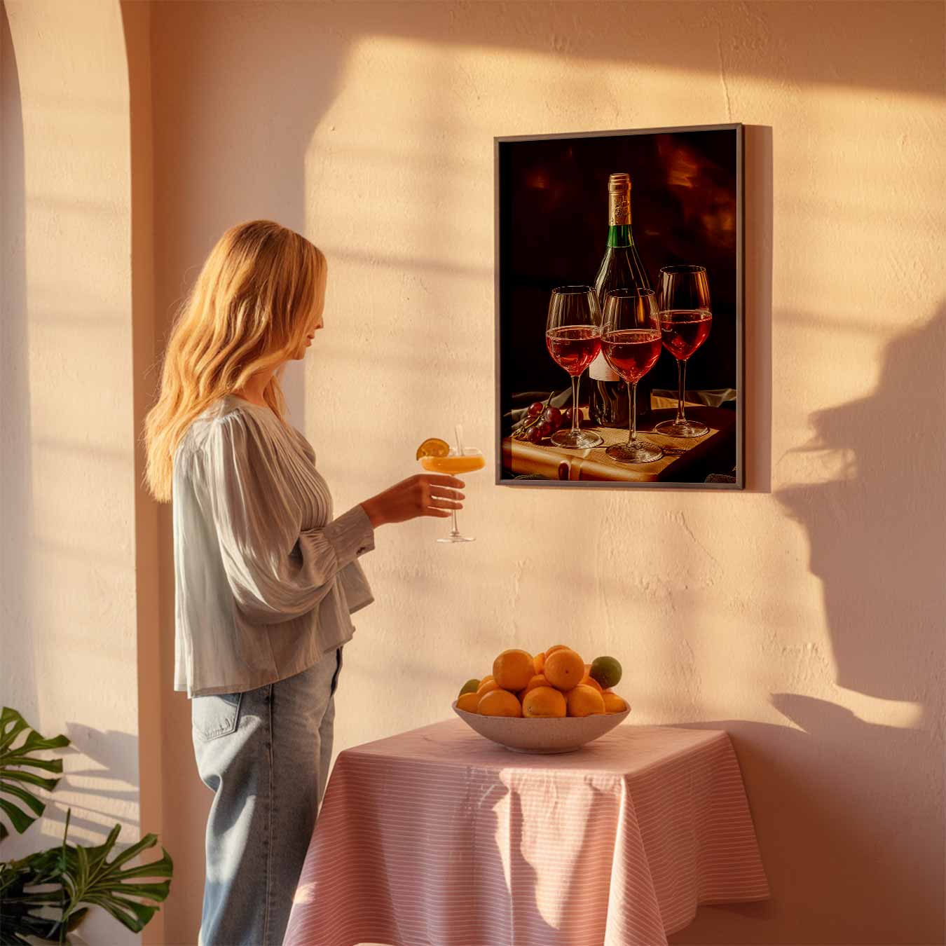 Elegante Wijntijd Poster-WallArtistic