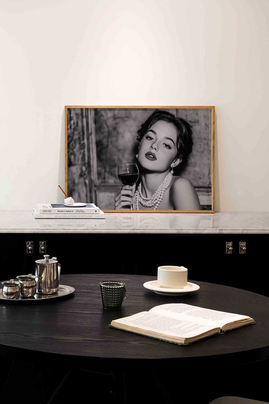 Vrouw met parels Poster