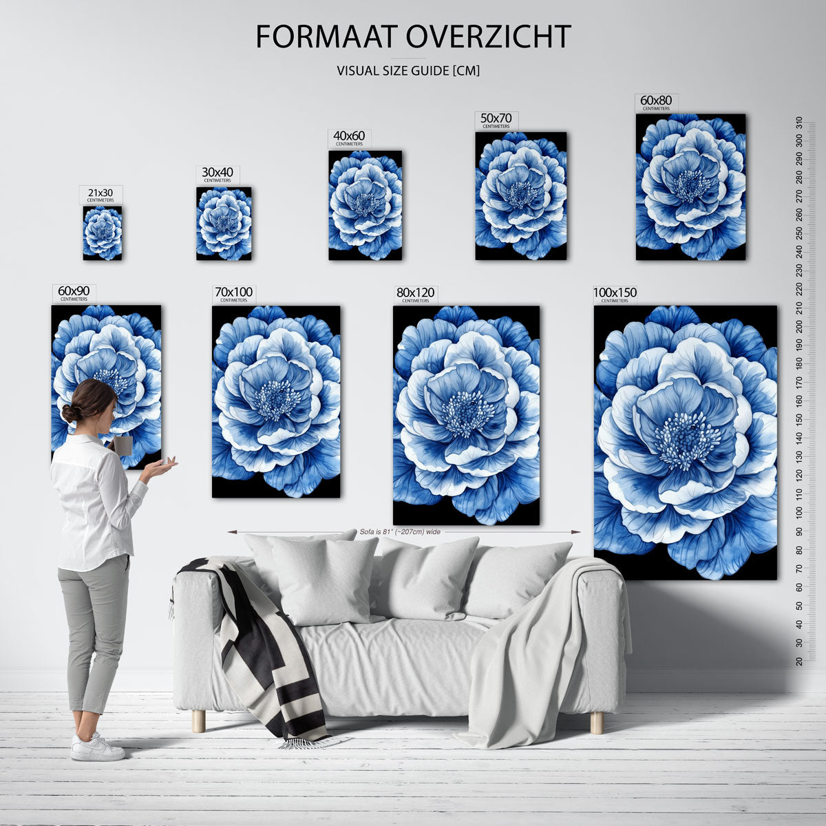 Blauwe bloem Poster