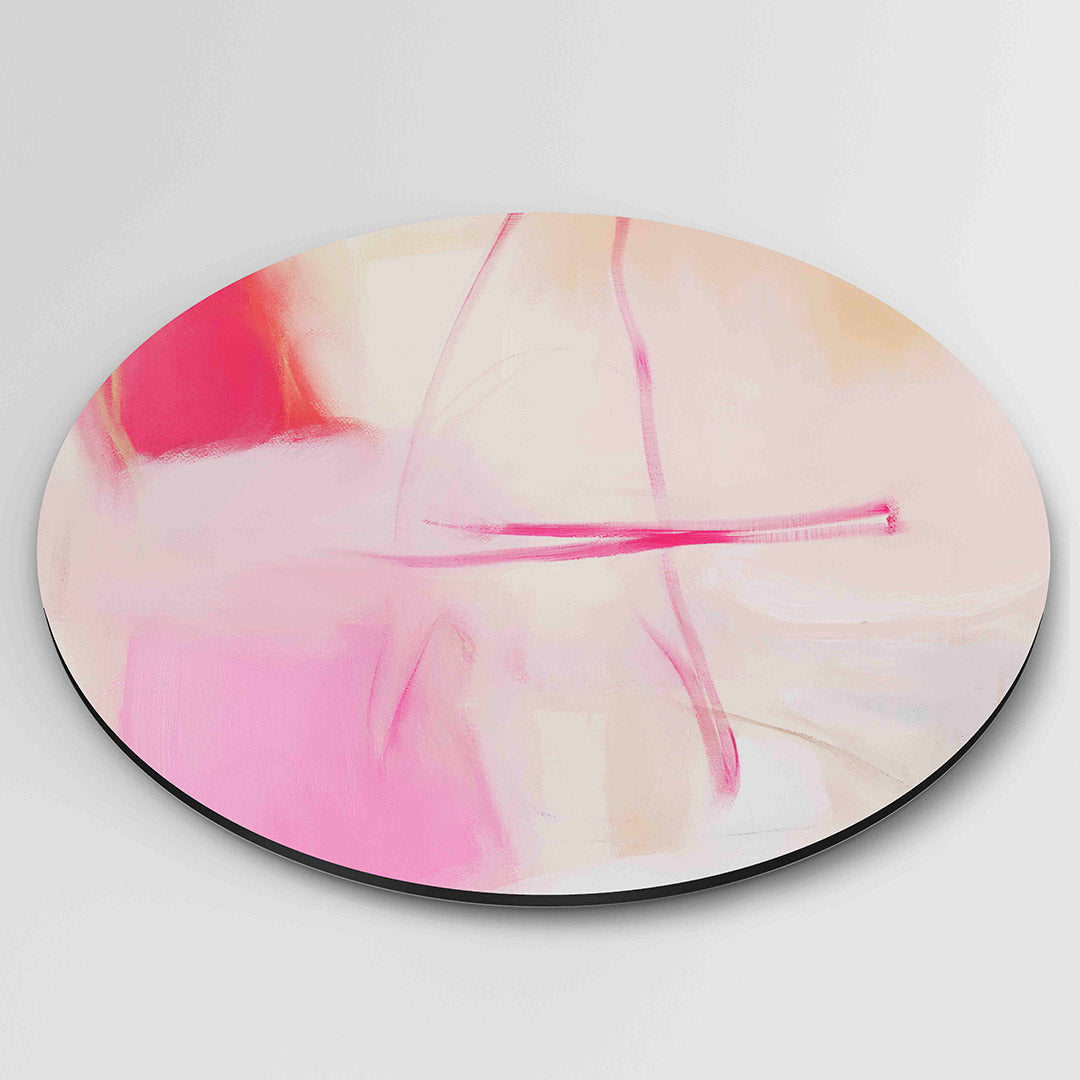 Abstracte roze Muurcirkel