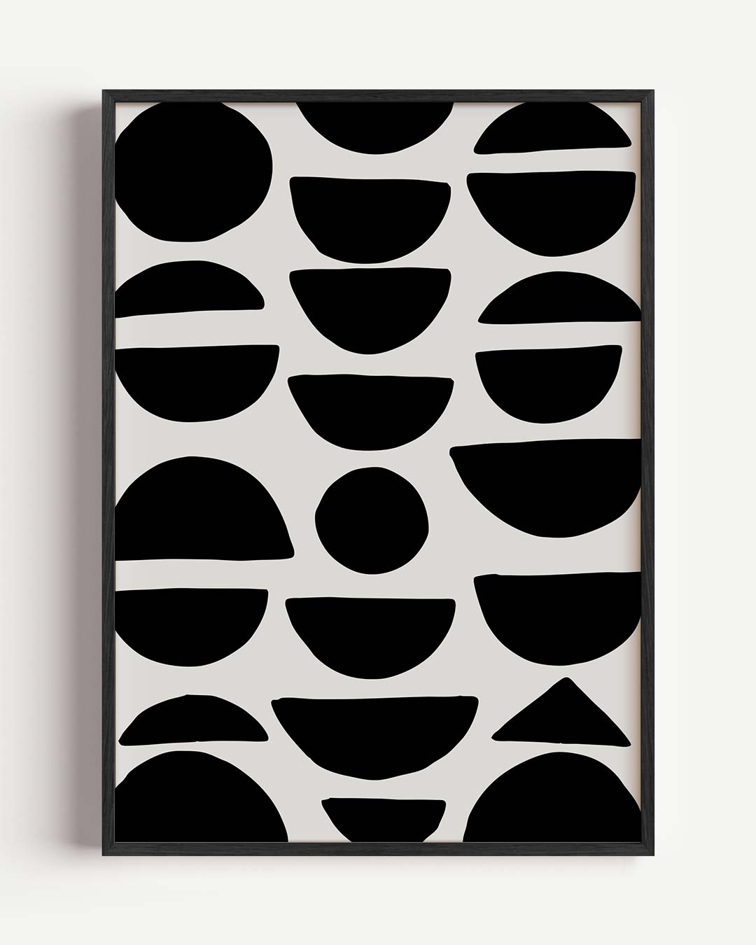 Moderne Zwart-Wit Geometrische Poster-WallArtistic