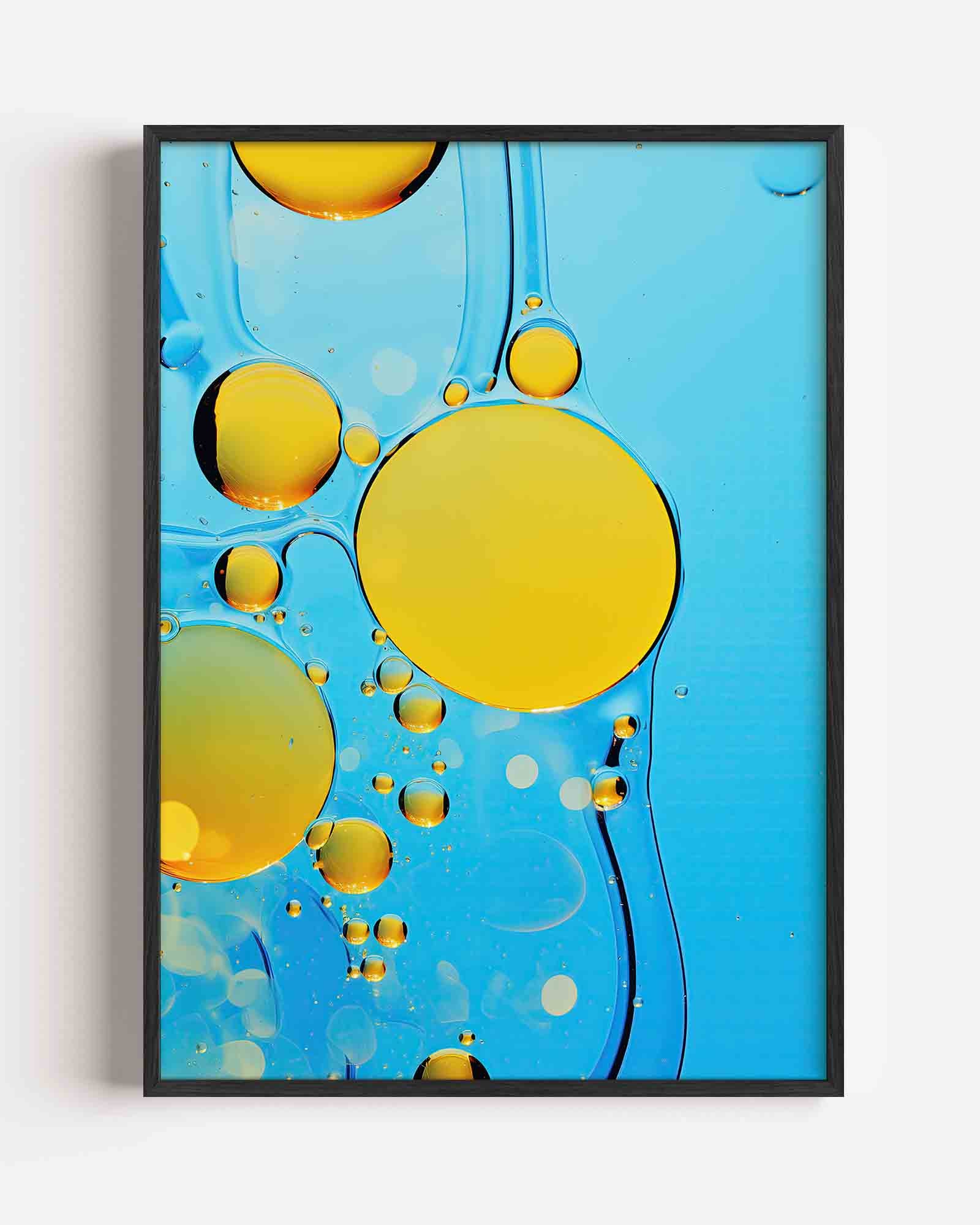 Gele en blauwe cirkels Poster