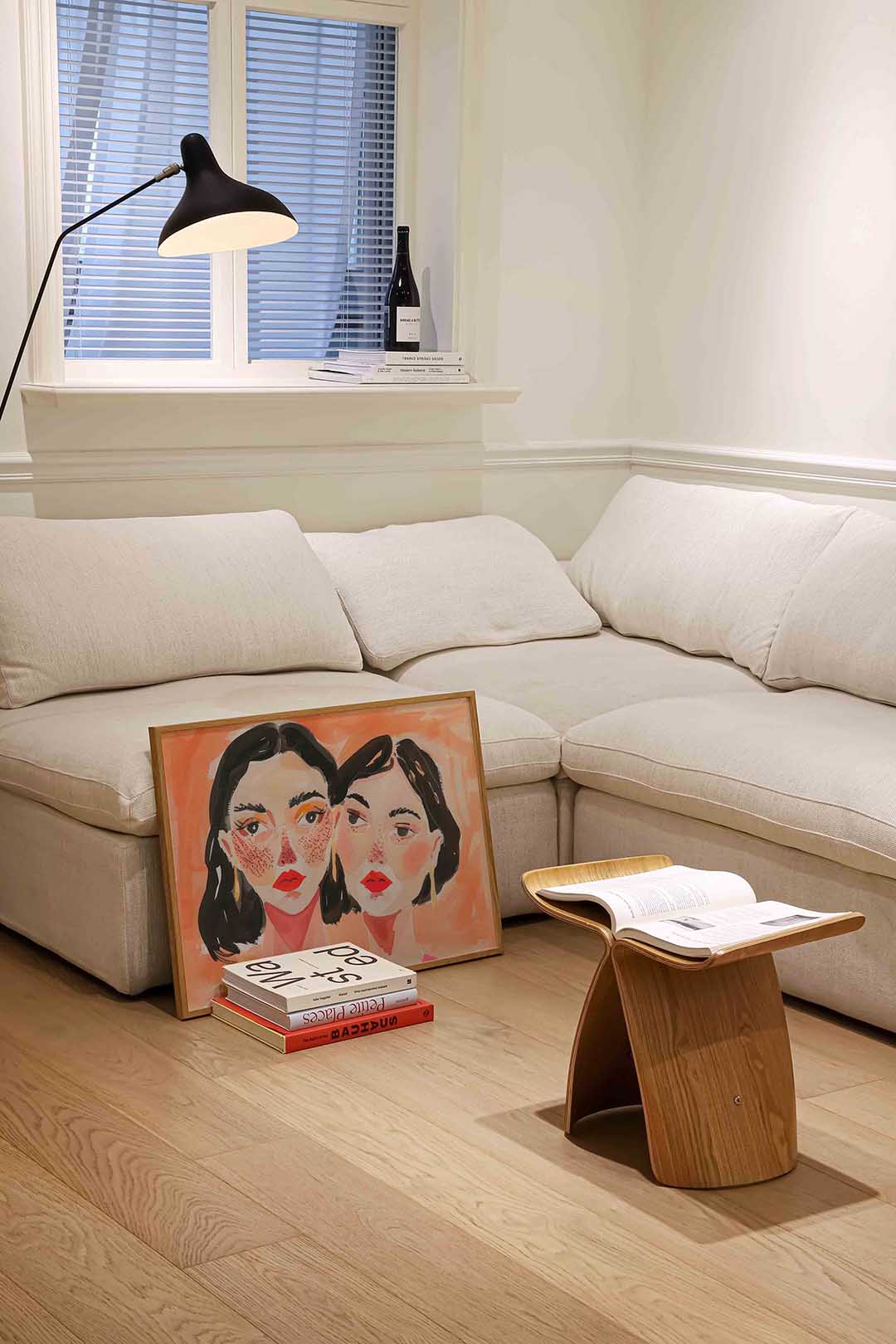 Twee gezichten met rode lippen Poster