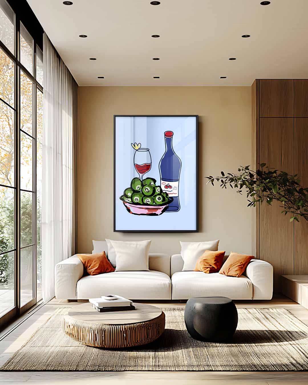 Stijlvolle Avond Kunstwerk-canvas-dibond-plexiglas-wanddecoratie-WallArtistic