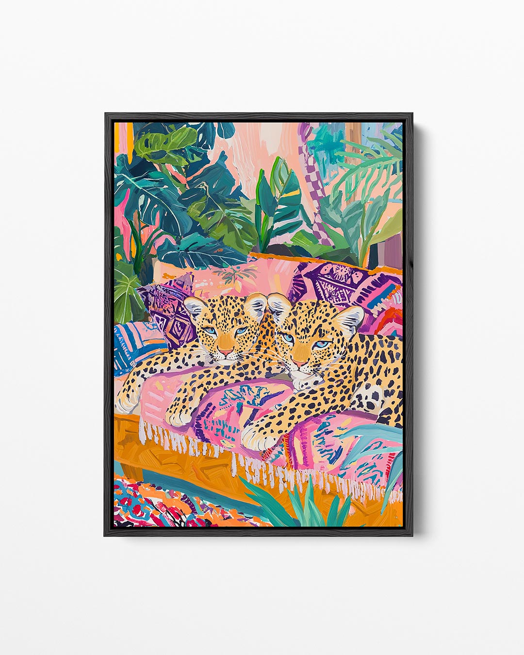 Exotische dieren en bladeren Kunstwerk