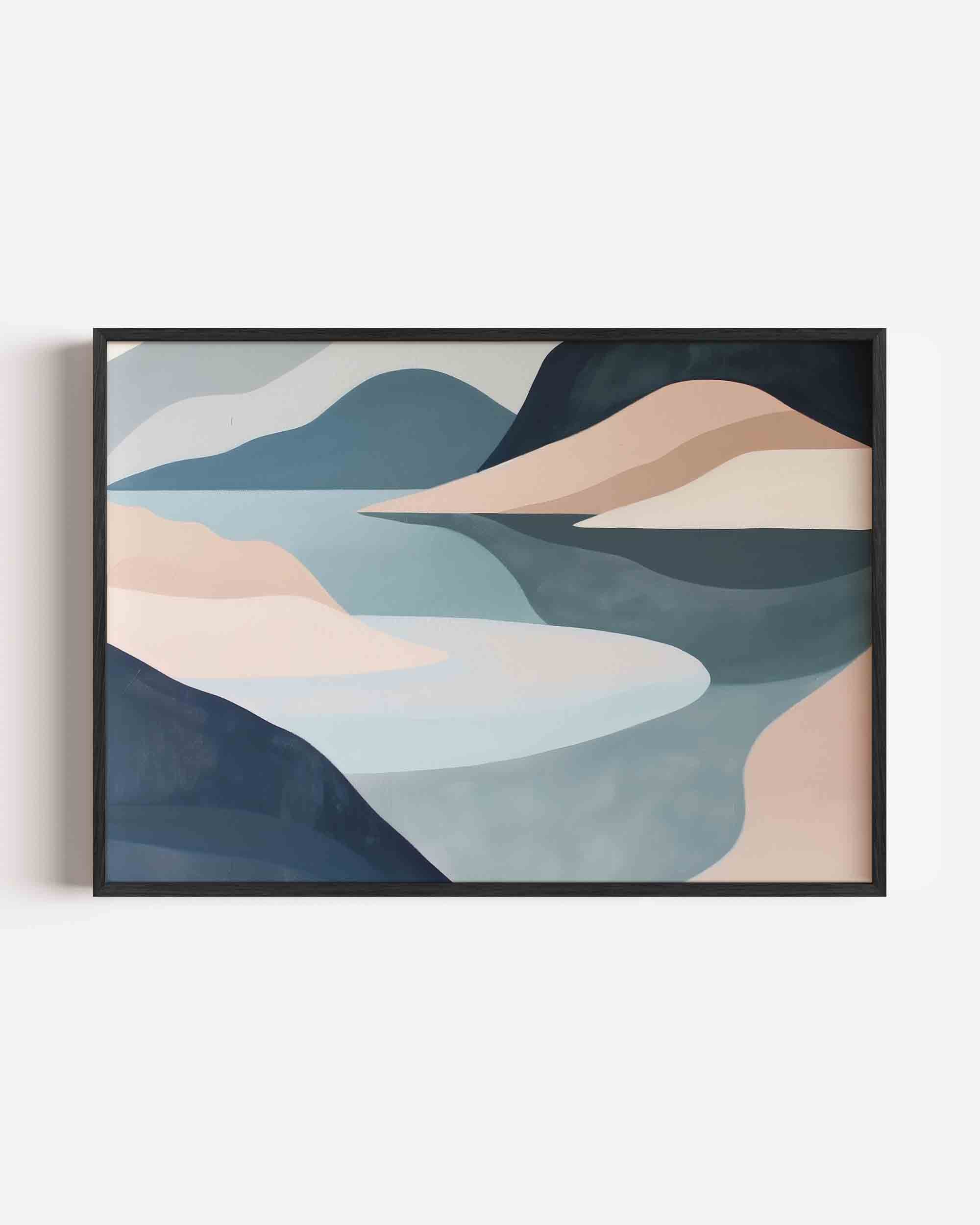 Abstracte landschapsvormen Poster