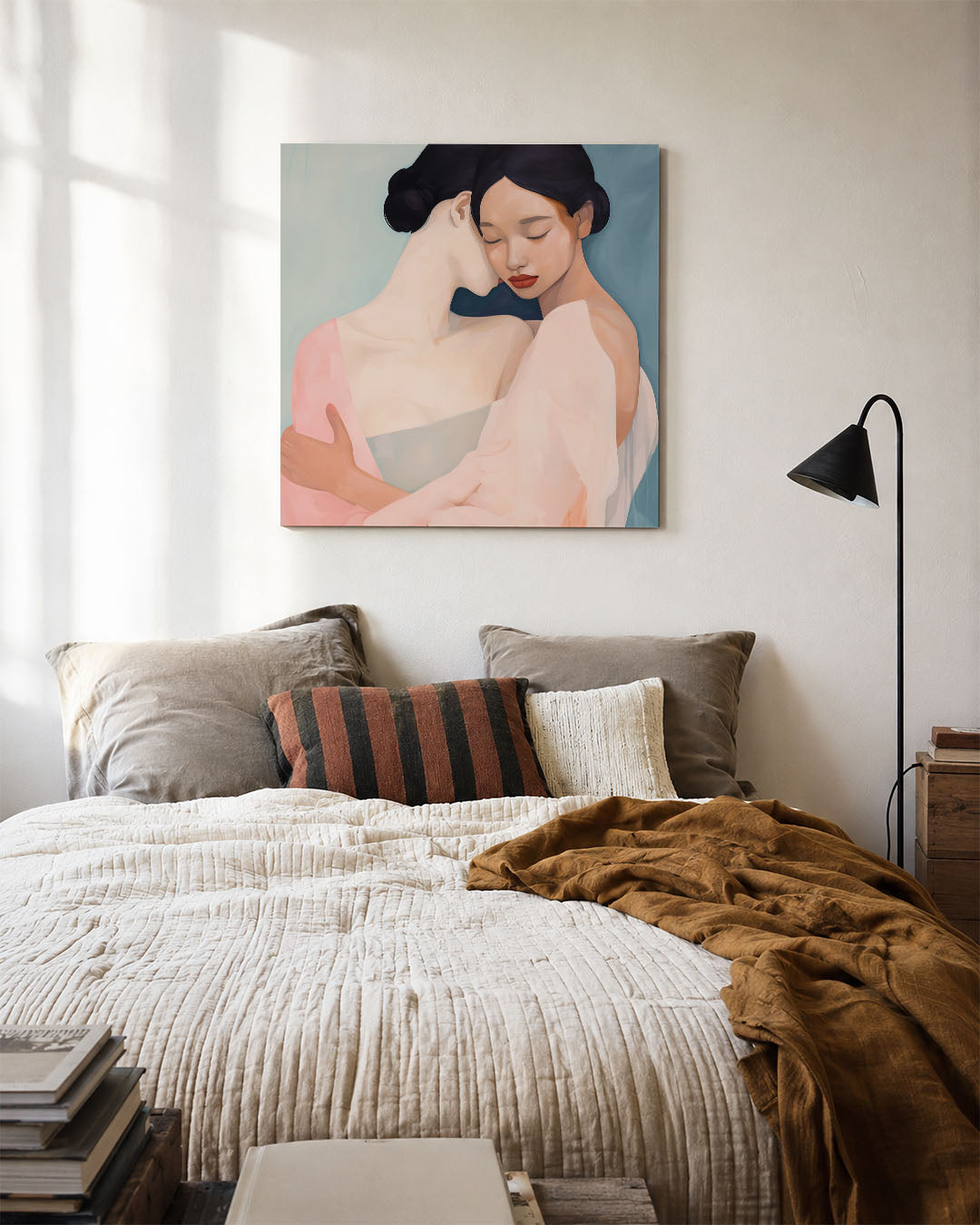 Intieme omhelzing Kunstwerk