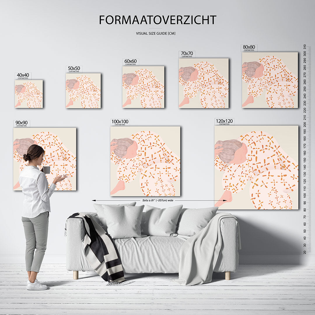 Organische vormen patroon Kunstwerk
