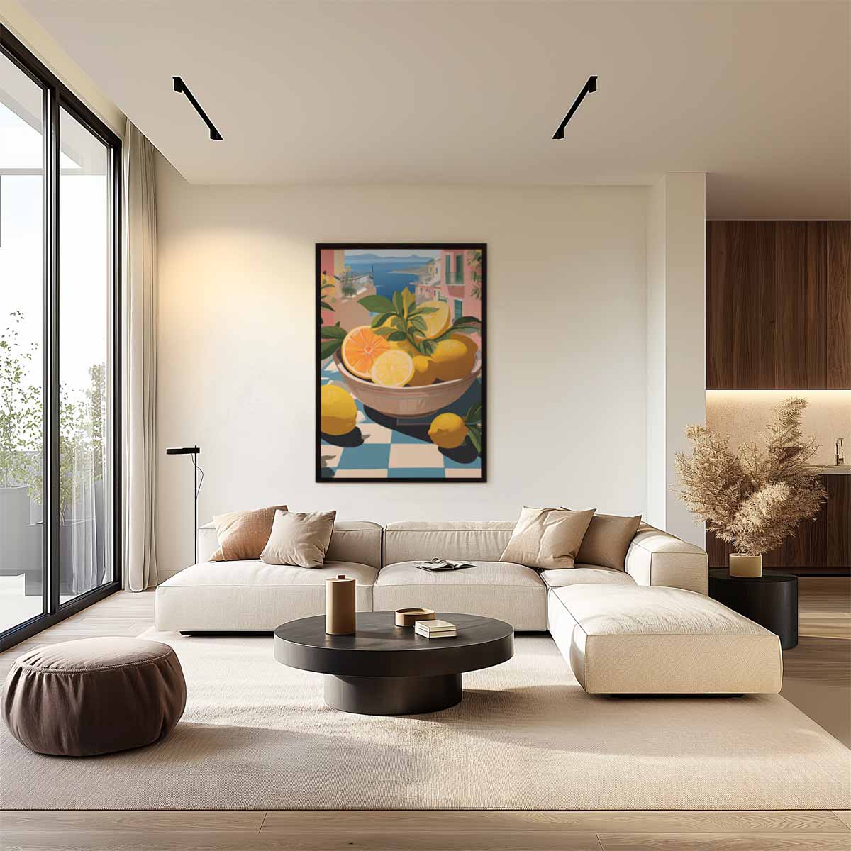 Zonnige Citrus Escapade Kunstwerk-canvas-dibond-plexiglas-wanddecoratie-WallArtistic