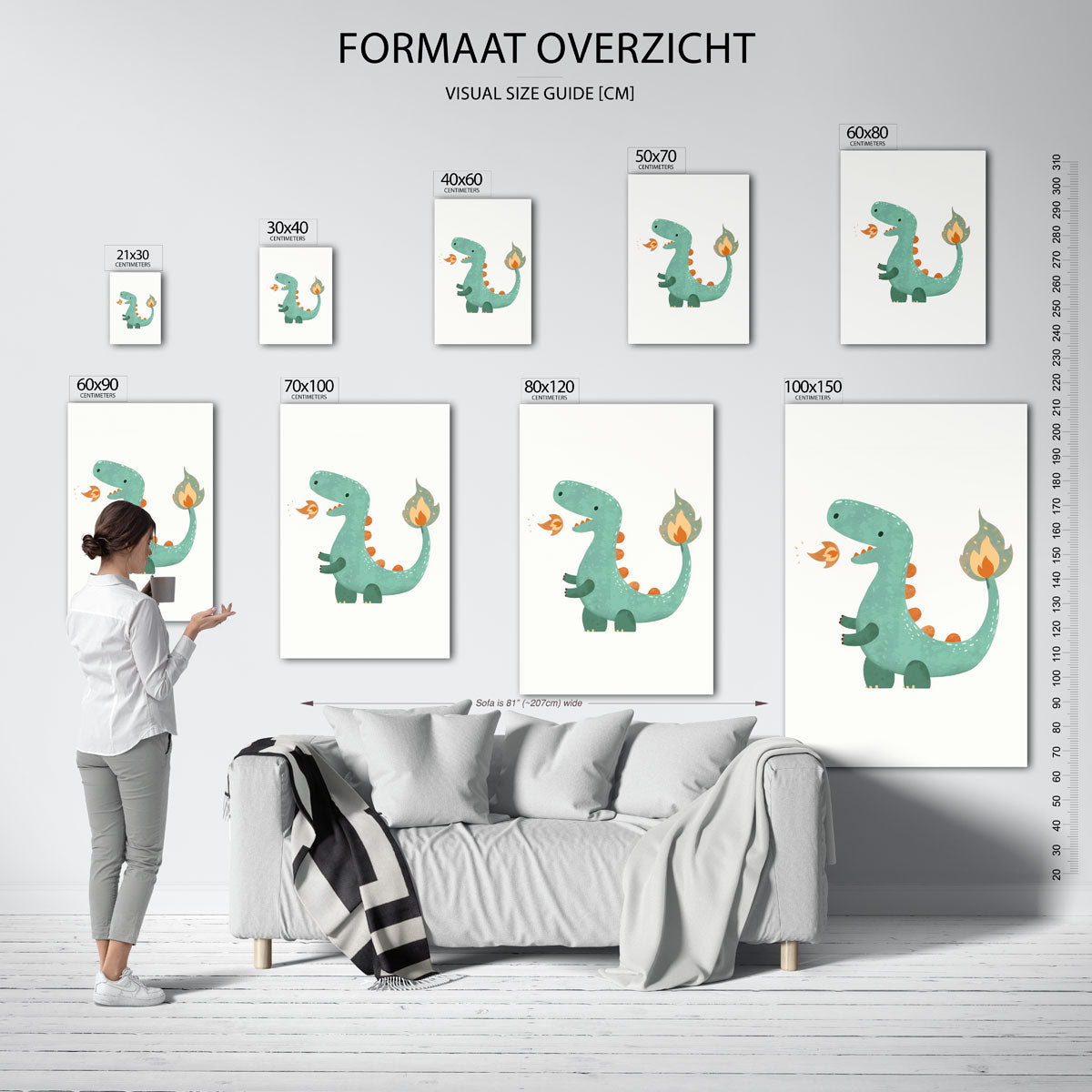 Groene dinosaurus Poster