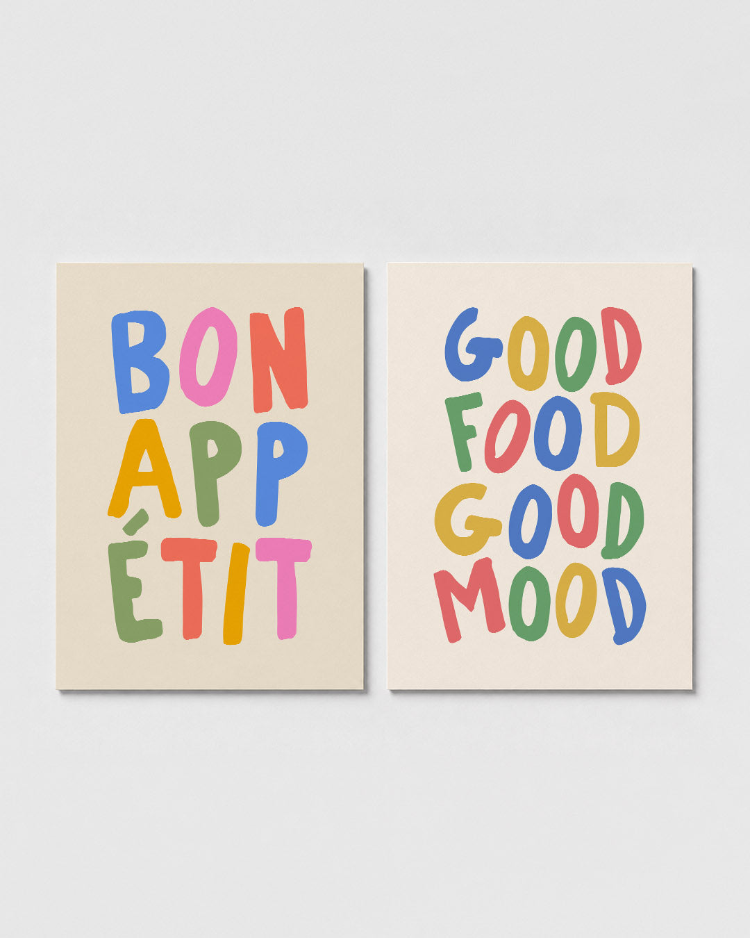 Kleurrijke letters Posterset