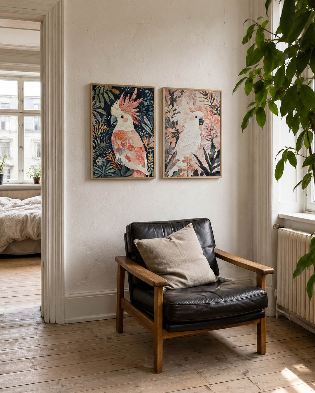 Vogels en bladeren Posterset