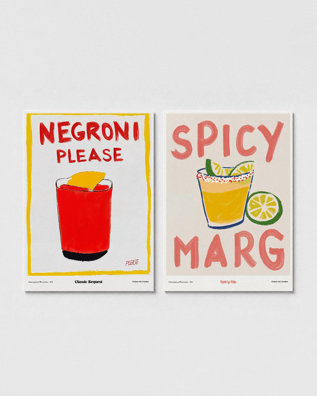 Vrolijke drankcompositie Posterset