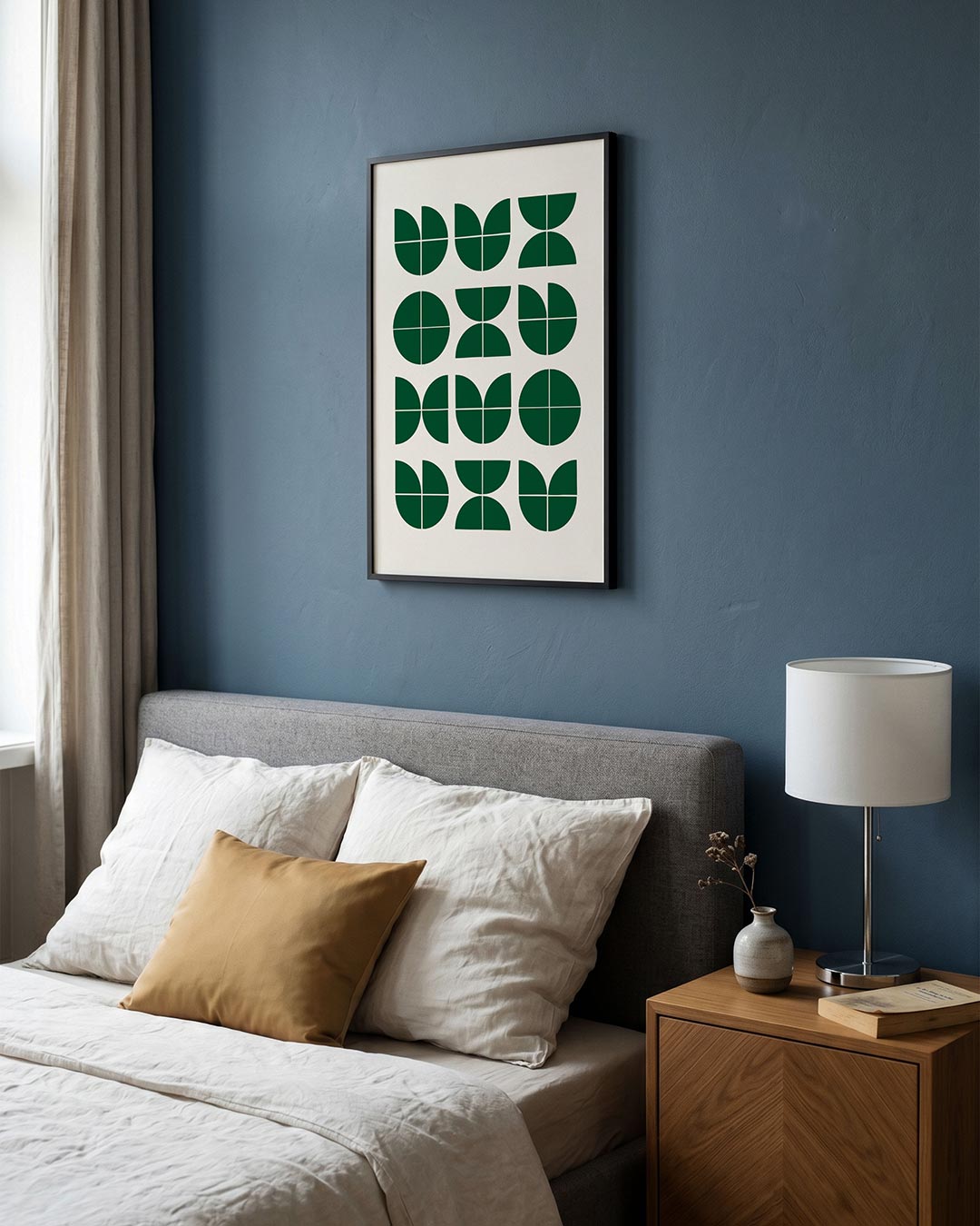 Groene vormenritme Poster