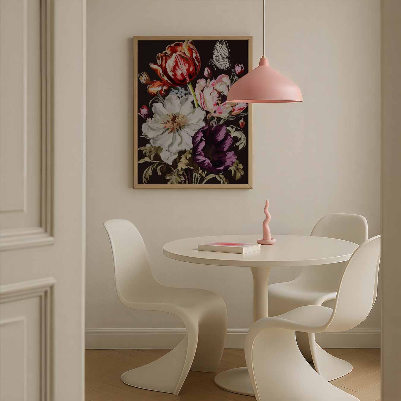 Bloemenpracht in Retro Stijl Poster-WallArtistic