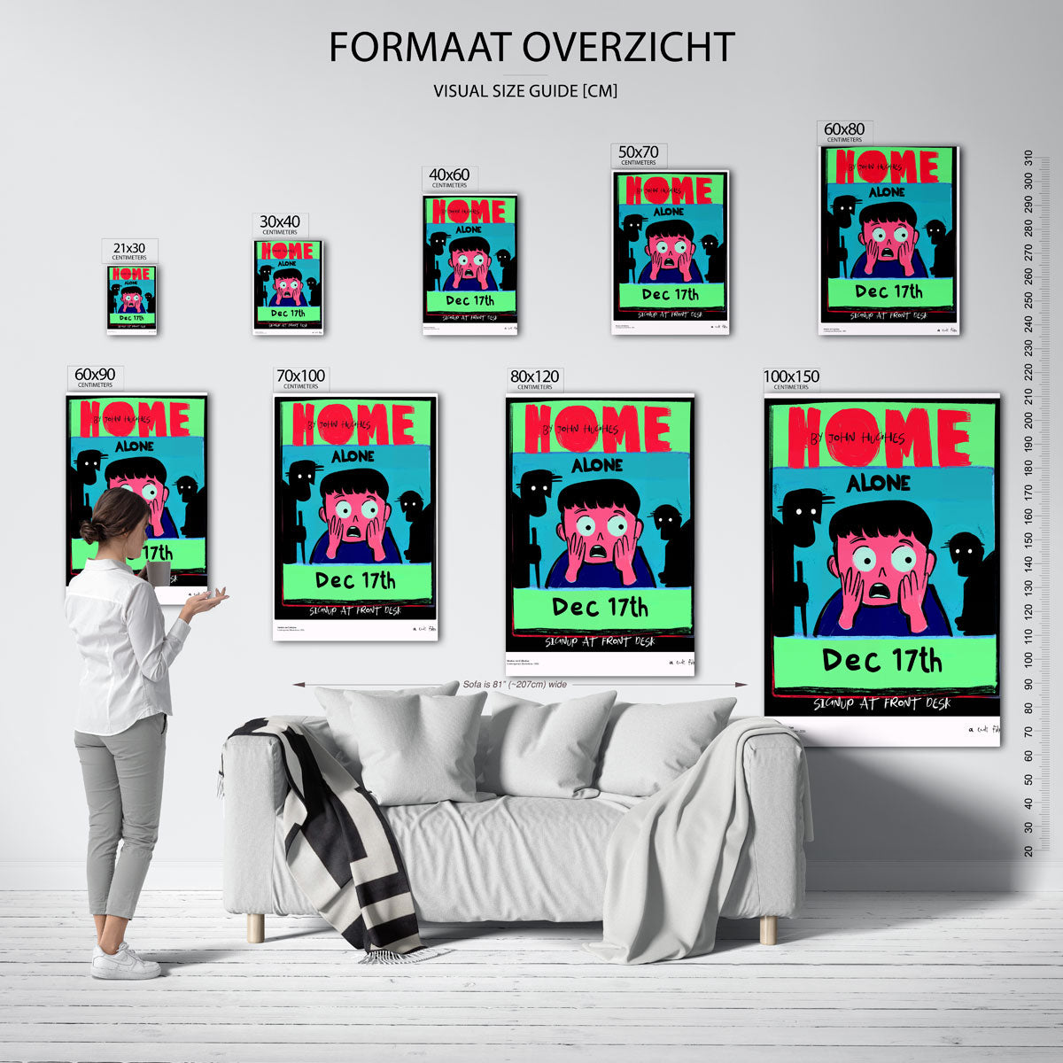 Jongen met handen op wangen Poster