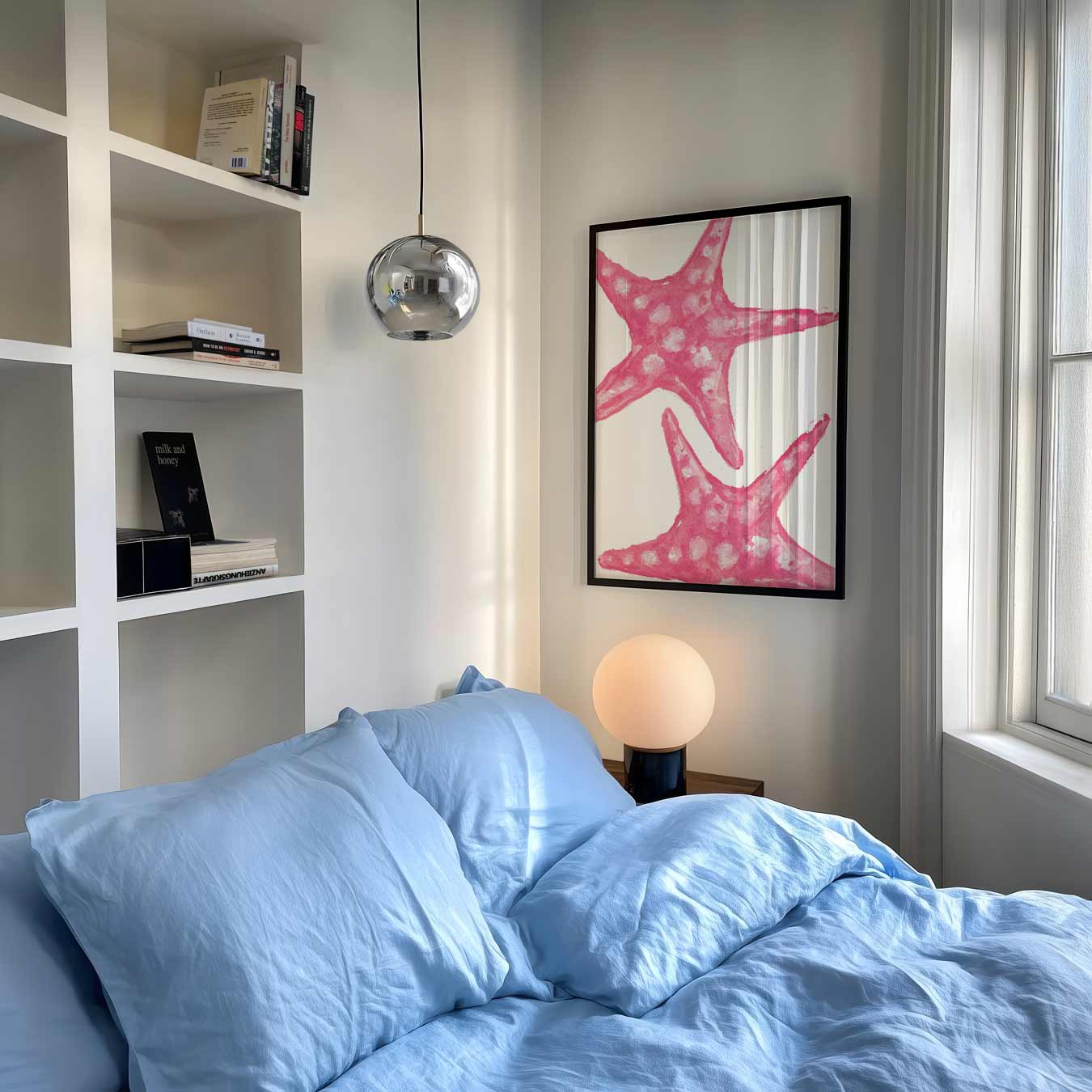 Roze Zeesterren Poster-WallArtistic