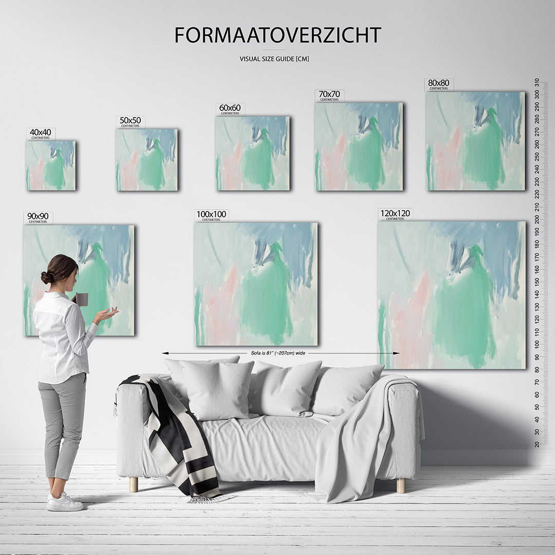Vloeiende kleurencompositie Kunstwerk