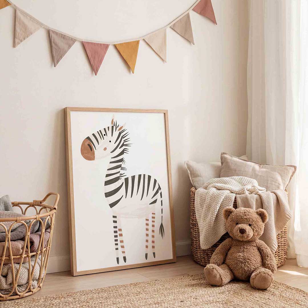Zebra illustratie Poster