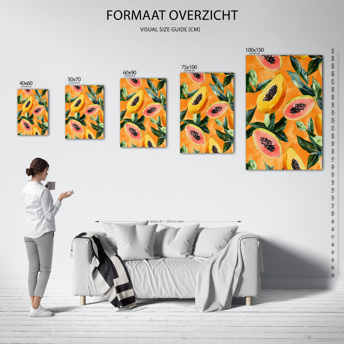 Tropische vruchten Kunstwerk
