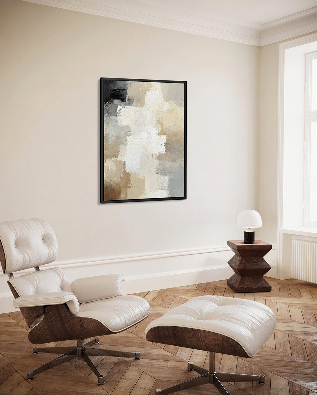 Geometrische kleurenmix Kunstwerk