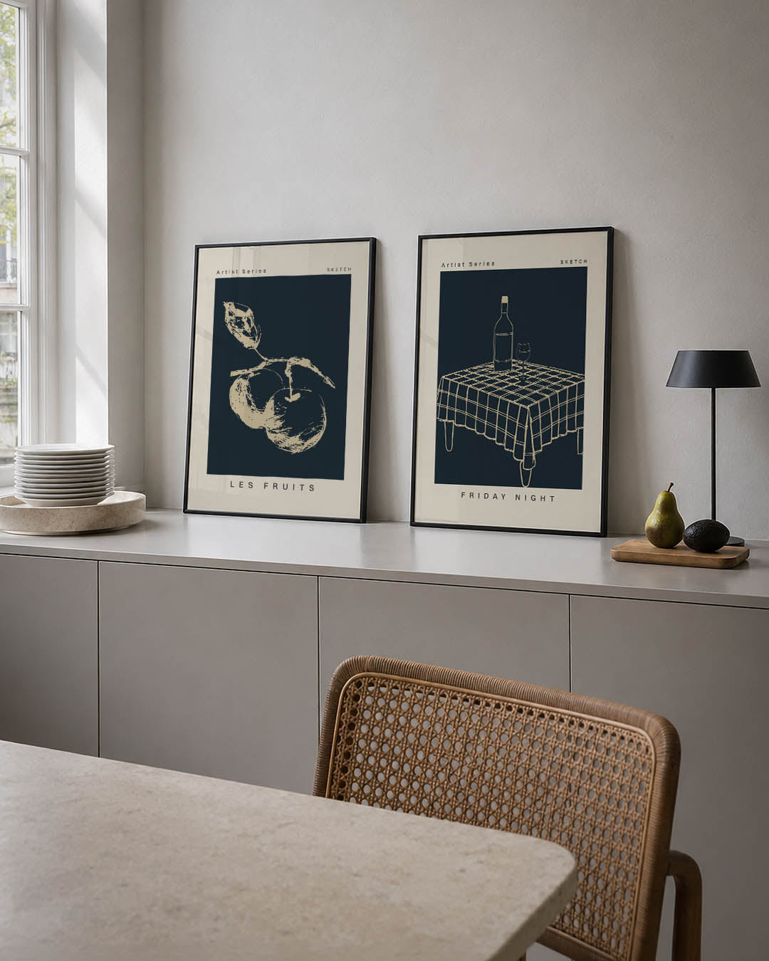Fruitige schets Posterset