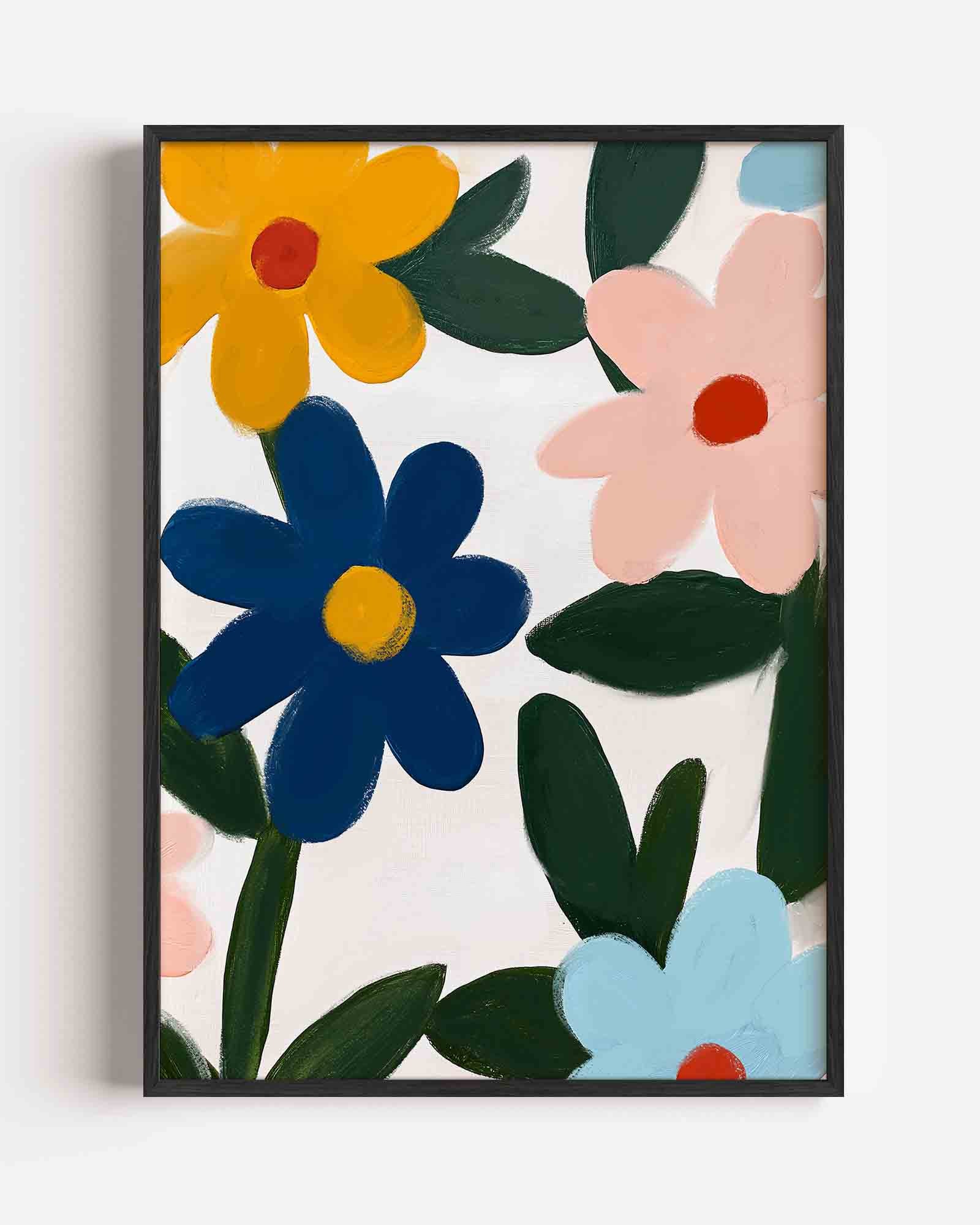 Bloemen en bladeren Poster