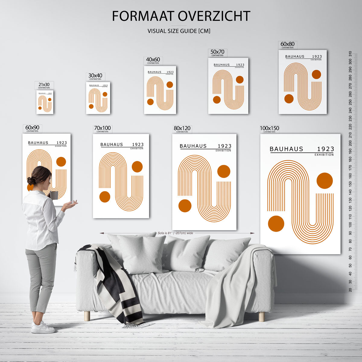 Lijnen en cirkels Poster