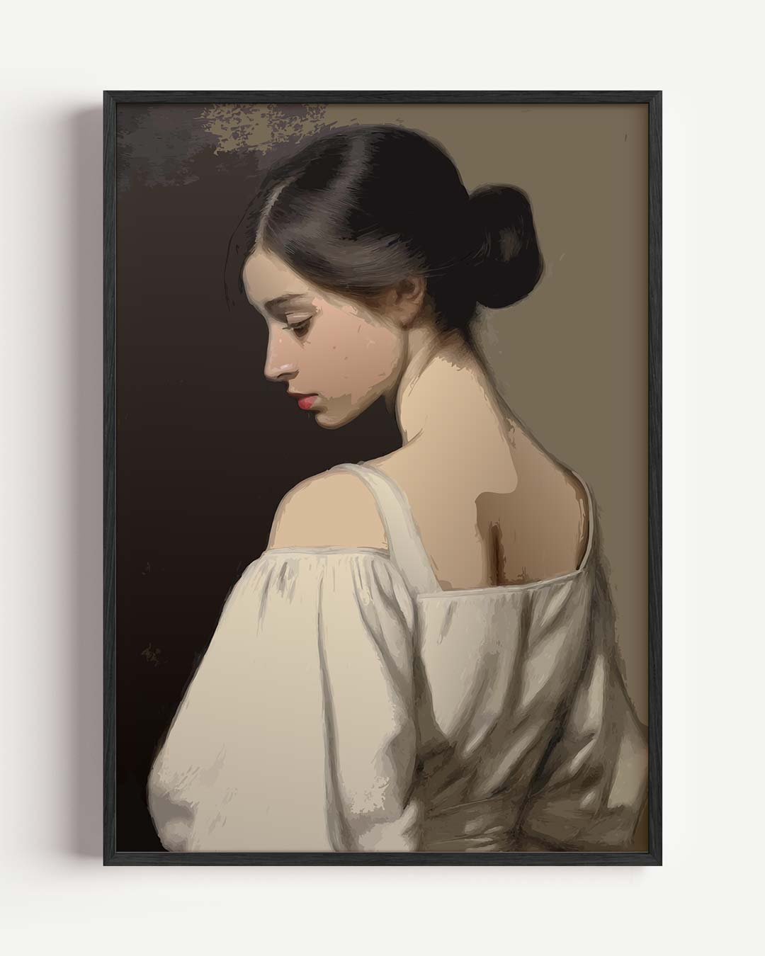 Elegante Vrouwelijke Silhouet Poster-WallArtistic
