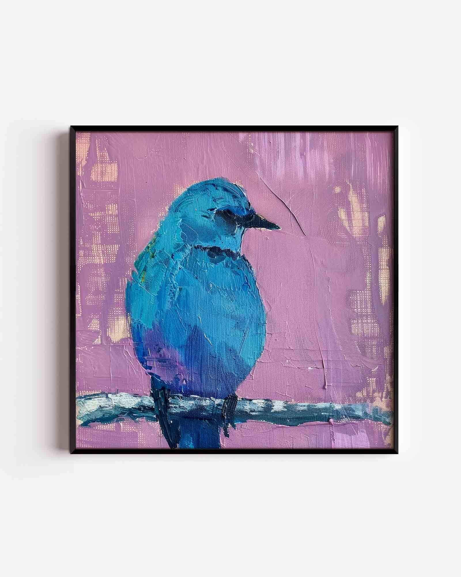 Blauwe vogel Poster