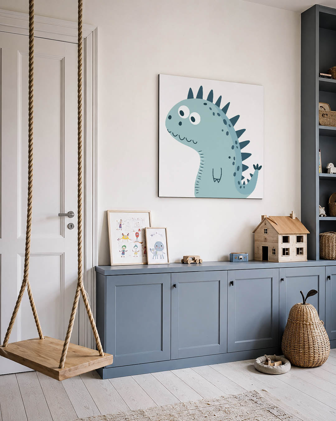 Speelse dino illustratie Kunstwerk